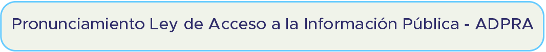 Pronunciamiento Ley de Acceso a la Información Pública