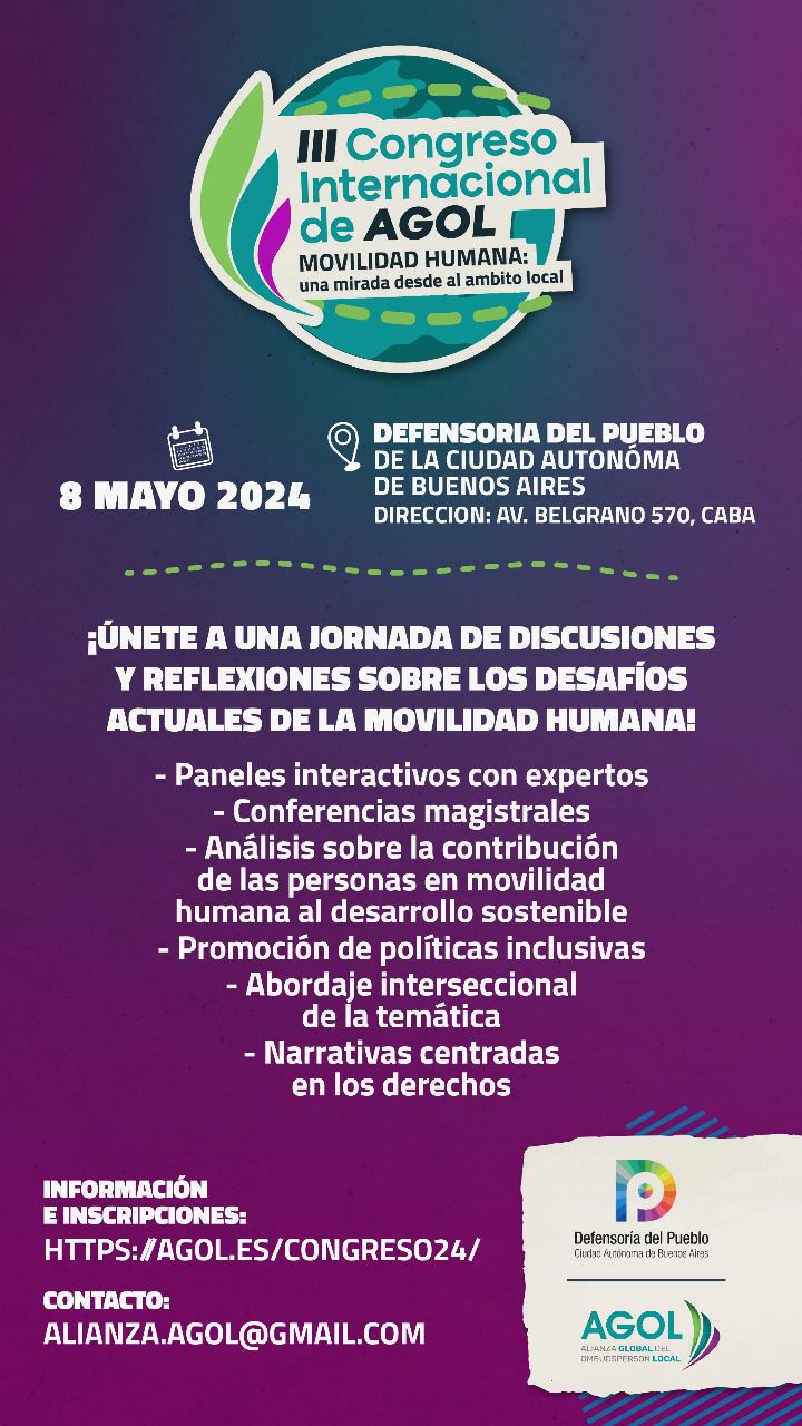 III Congreso Internacional de AGOL “Movilidad Humana: una mirada desde el ámbito local”